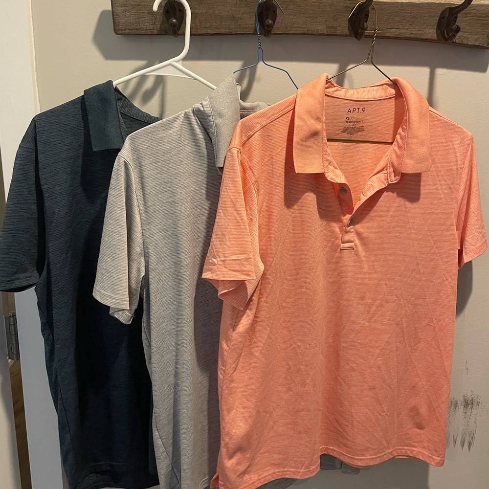 Bundle of Three Apt. 9 Men's Blue Polo Shirt